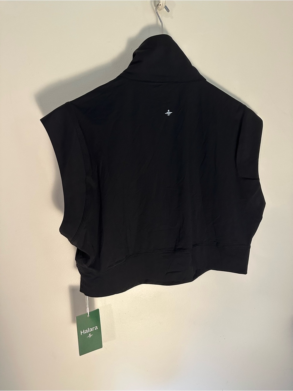 NWT Halara boxy mock neck quarter zip top black - Picture 4 of 5